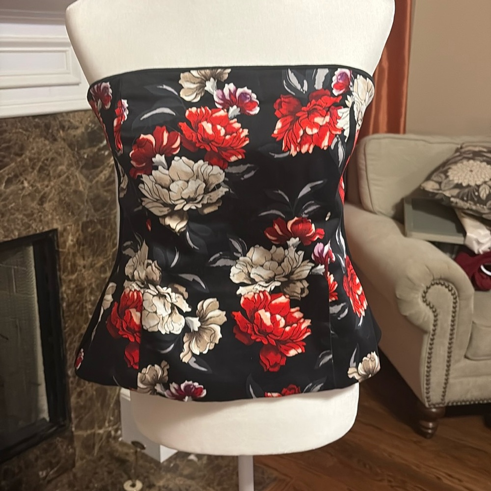 White House Black Market Bustier Sz 14
